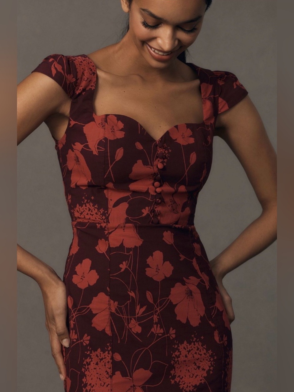 Anthropologie Cecily Sweetheart Midi Dress 2X